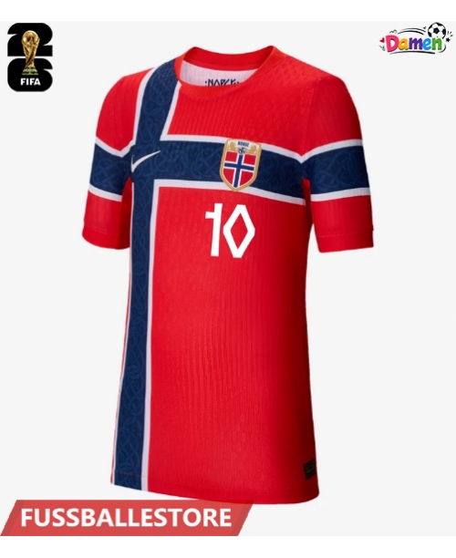 Günstige Norwegen Martin Odegaard #10 Heimtrikot Damen WM 2026 Kurzarm